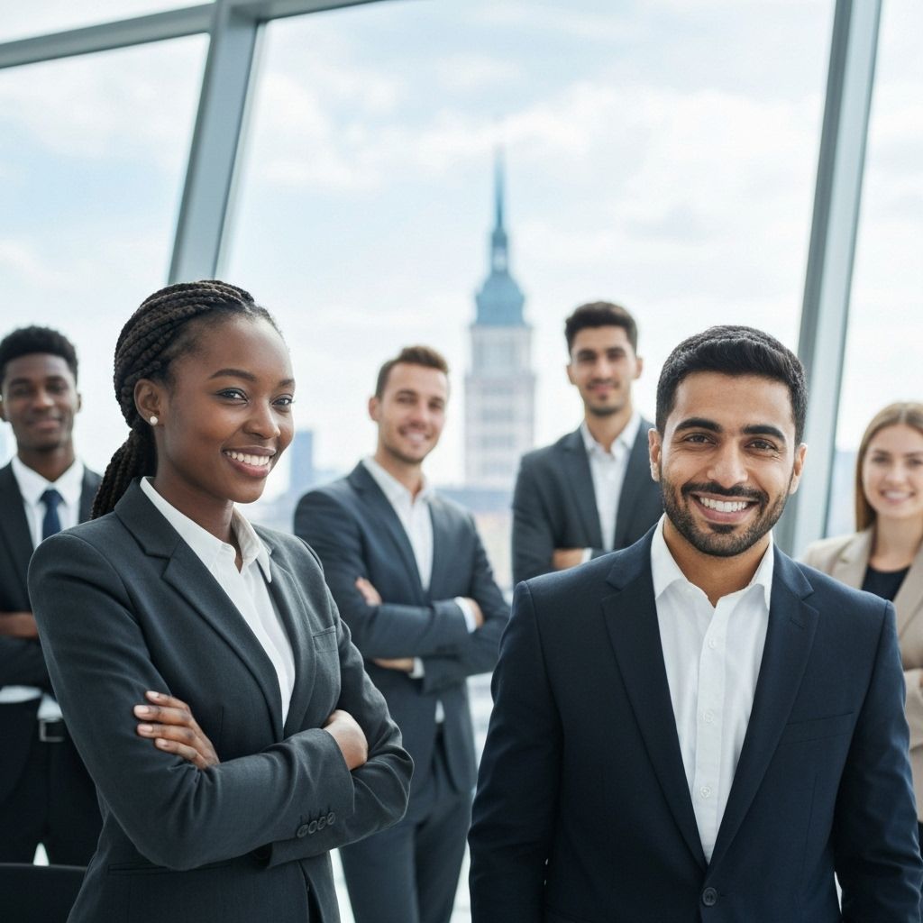 International professionals pursuing career opportunities